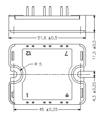 Корпус типа SP1 для силовых IGBT и MOSFET модулей Microsemi