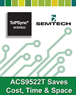 Однокристальная СнК ACS9522T платформы ToPSync компании Semtech для синхронизации сетей