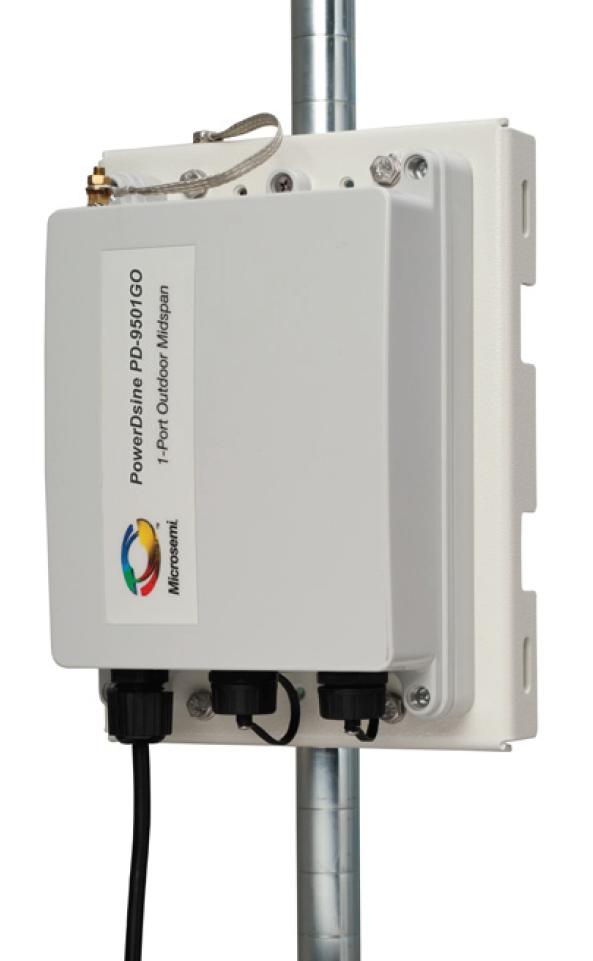 Однопортовое Midspan PoE устройство PD-9501GO компании Microsemi с выходной мощностью 60 Вт