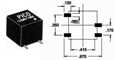 Ультраминиатюрные DC/DC преобразователи серии AV/SMV PICO Electronics с рабочим напряжением до 1000В