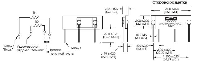 Корпус ультрапрецизионных делителей напряжения серии USVD Caddock Electronics