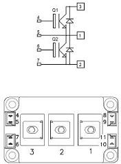 Силовой IGBT-модуль APTGT300A170D3G