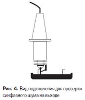 Подключение щупа осциллографа для измерения синфазного шума на выходе DC/DC преобразователя